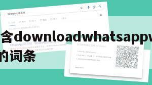 包含downloadwhatsappweb的词条