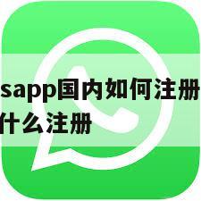 【whatsapp国内如何注册】whatsapp用什么注册
